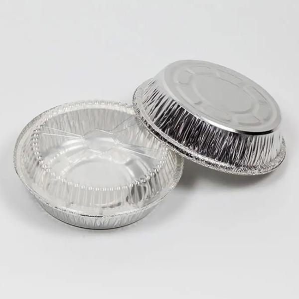 Quality Container 380ml Aluminum Foil Lunch Box Tray With Lid Rectangle / Round for sale
