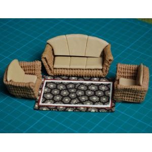 ceramic craft sofa---model scale sofa, architectural model materials,model
