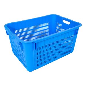 Buy cheap Handle Vented Plastic Basket for Fresh and Customized Color Storage Solution from wholesalers
