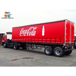 China 13T Axle 60T Cargo Box Conestoga CCC Curtain Side Trailers on sale
