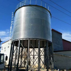 Buy cheap Flat Bottom Metal Grain Silos With Galvanized Elevators Corn Storage from wholesalers
