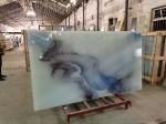 Buy cheap Custom Tempered Laminated Art Glass Marbing Grain Landscape Painting from wholesalers