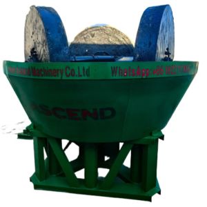 Buy cheap 1200 Model Three Rollers Water Wet Pan Mill With 1 Tph Capacity For Gold Ore Grinding Discharging Size Within 200 Meshes from wholesalers
