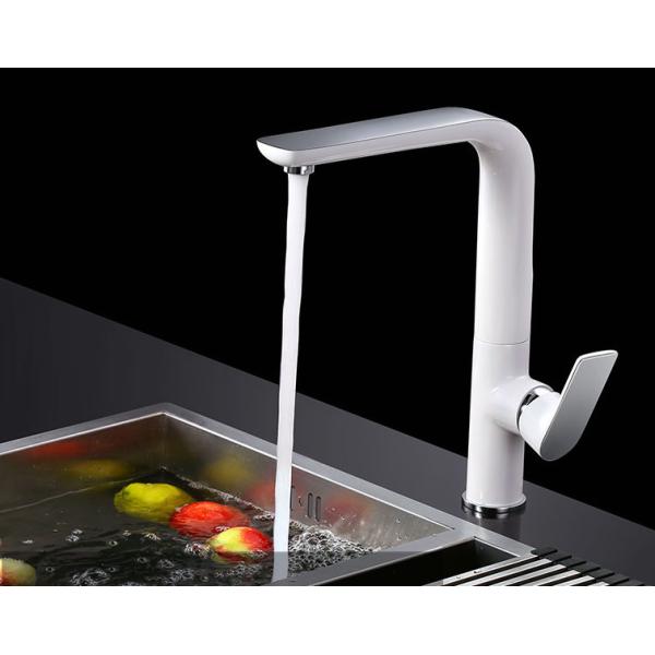 Quality White Copper Rotate Cold Hot Electroplate Pull Out Sink Faucet for sale