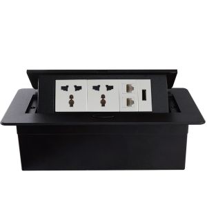 Buy cheap Pop Up Type table mounted Data Socket Outlet european Power Socket with USB type c For Conference Table/desktop socket from wholesalers