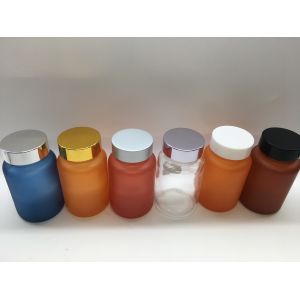 Buy cheap Translucent Frosted Glass Capsule Bottle Electroplate MSDS For Drugs from wholesalers