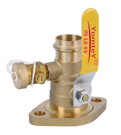 Buy cheap YomteY Brass Press Rotating-Flanged Ball Valve with drain from wholesalers