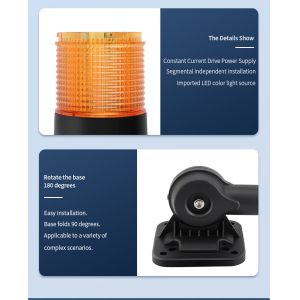 4 Layers Machine Warning Light Signal Alarm Lamp Luminous Efficiency 70000hours