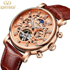 Buy cheap Gold Dial Tourbillon Mechanical Watch 30M Waterproof Pin Buckle from wholesalers