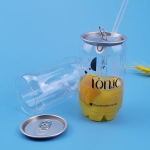 Buy cheap Clear Transparent 0.35L PET Alu Lid Plastic Beer Can from wholesalers