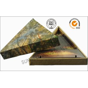 Buy cheap Triangle Handmade Mounting Custom Printed Corrugated Boxes With Hard Insert Cardboard product