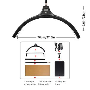 Buy cheap 60w LED Half Moon Lamp Beauty Led Eyelash Half Moon Light Eye Protection from wholesalers