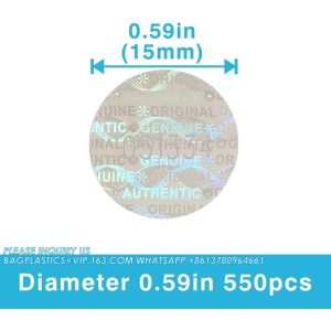 Authentic Hologram Labels/Stickers Silver Transfer Tamper Evident Security