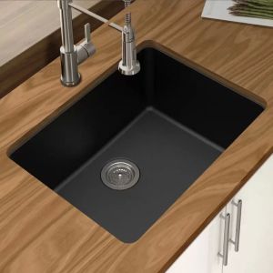 Buy cheap White Composite Quartz Undermount Kitchen Sink 635mm Length Without Faucet from wholesalers