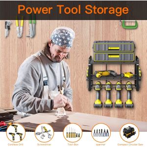 Effortlessly Organize and Access Power Tools with Floating Tool Shelves and