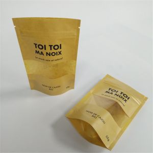 Buy cheap 120mic Brown Biodegradable Kraft Paper Bag MOPP With Window from wholesalers