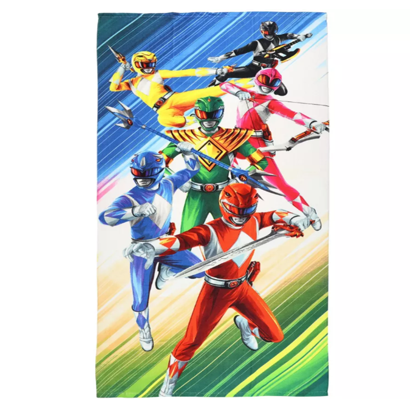 Buy cheap Power Rangers Mighty Morphin Beach Towel with Reactive Printing and Customizable Size for Ultimate Fan Comfort from wholesalers