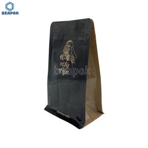 Printed Coffee Packaging Laminated Flat Bottom Pouches