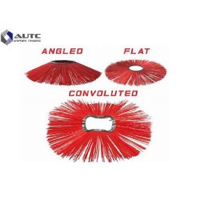 China 300*80mm PP with Steel Ring Wafer Brush Street  Road Snow Cleaning Brush Rotary Snow Brush With Multi Color on sale