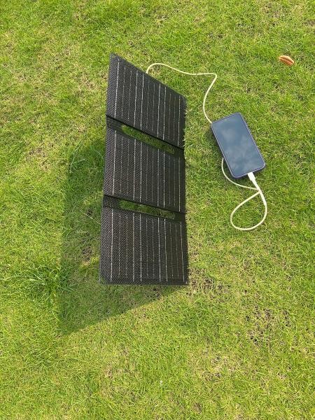 Quality Compact 3-Foldable Solar Charger With Customized Waterproof Polyester Bag for sale