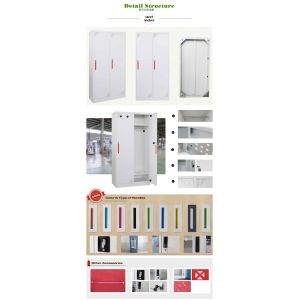 Buy cheap Two door steel locker FYD-G009 with mirror,green recessed handle,KD stucture from wholesalers