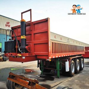 Strenthened Headboard CQC Sandstone Tipper Truck Trailers