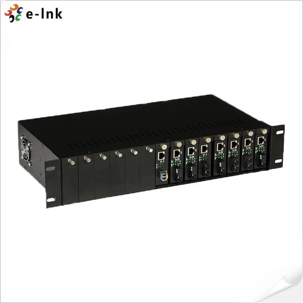Quality 14-Slot 2U Media Converter Rack with Dual Power Supply Hot-Swap Support for sale