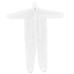 Buy cheap Polypropylene Disposable Protective Coverall With Hood Boots Elastic Wrists product