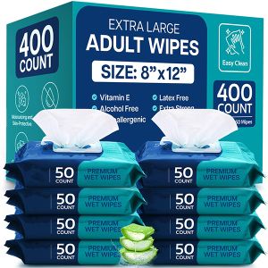 Buy cheap Wholesale 8“ x 12” (400 count) Aloe Vera, Vitamin E  Body Wipes for Adults Bathing No Rinse from wholesalers