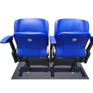 Tip Up Plastic Fixed Stadium Seating With Armrest Fire Protected