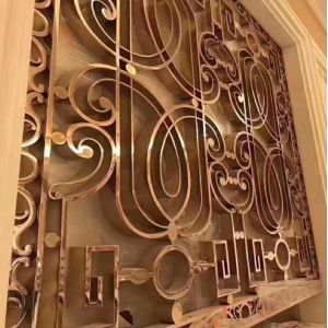 Customized Decor Restaurant Laser Cut Wall Partition Metal Screens Room Dividers