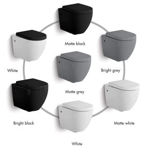 Buy cheap Sleek And Seamless Skirted Elongated Toilet Wall Mount Water Closet from wholesalers