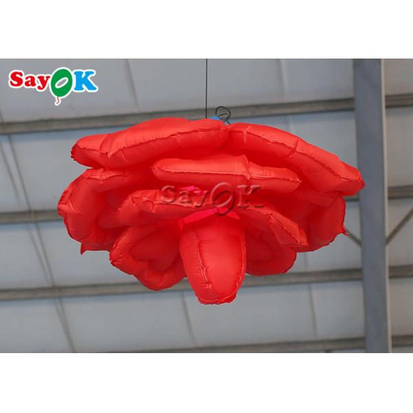 1m 3.3ft Inflatable Lighting Decoration Rose Flower Ceiling Wall Hanging Wedding Decor