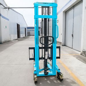 Buy cheap Lifter Hand Manual Pallet Stacker 500kg Hydraulic Steering Wheel Protection from wholesalers