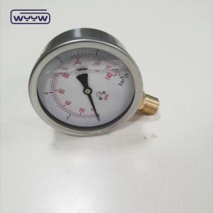 Buy cheap 0-10 Bar Range Pressure Gauge Manometer With Oil Type Availble To Fill Oil And Bottom Back Mount from wholesalers
