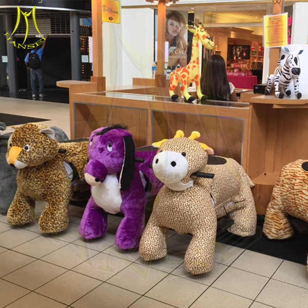 Quality Hansel coin operated plush animal ride and  amusement rides for sale from china with park animal scooter for mall for sale