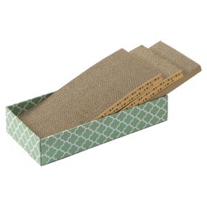 Buy cheap Cat Scratcher Cardboard Scratching Pads Scratch Lounge Bed with Catnip 3PCS Reversible Corrugated Cardboard with Scratch Box from wholesalers