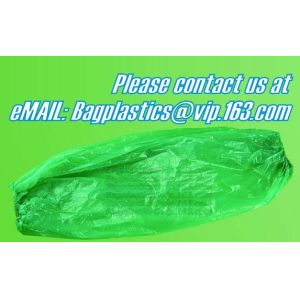 Polyethylene Disposable Sleeve Cover with Elastic Ends 18" Length White,PE