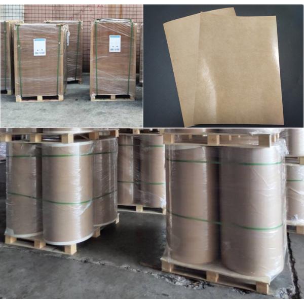Greaseproof Non - Polluted Food Grade PE Coated Brown Kraft Paper For Packing Fast Food