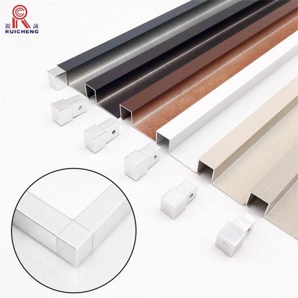 Quality Anodized Square Shape Aluminum Tile Trim Wall Aluminium Transition Strip for sale