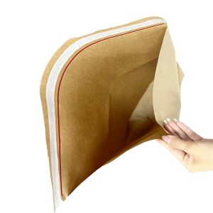 Durable Kraft Compostable Bags Recyclable Bottom Gusseted Bags Disposable With