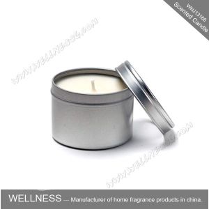 Buy cheap Essential Oil Colorful Scented Tin Candles Handmade With Customized Fragrance from wholesalers
