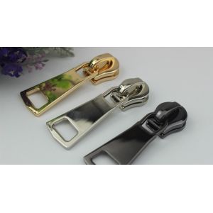 Personalized simple design zinc alloy 3 color 15# zipper with zipper puller