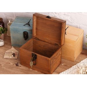 Buy cheap Handmade Unfinished Pine Wood Gift Box With Custom Logo Plain Wooden Empty Box from wholesalers