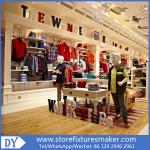 Buy cheap OEM Service wooden lacquer Youth Clothing Stores display furnitures with led lighting decorated from wholesalers