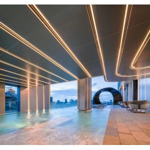 Buy cheap Perforated Mesh Aluminium Ceiling Panel Suspended Felt Strips Linear from wholesalers