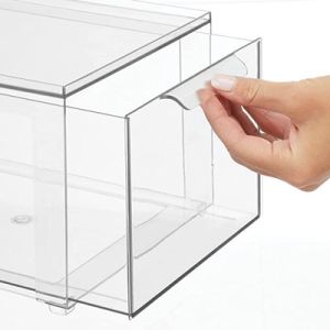 Buy cheap Multifunction Makeup Stackable Clear Plastic Organizer Drawers With Lid from wholesalers