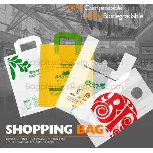 Buy cheap 100% Biodegradable Compostable Grocery Shopping bag T-Shirt Bag for Take Out, shopping bag compostable bag made from cor from wholesalers