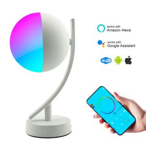 Buy cheap 7W RGBW Lynx Elf Wifi Smart Table Lamp , 600lm APP Remote Control Desk Lamp Dimmable from wholesalers