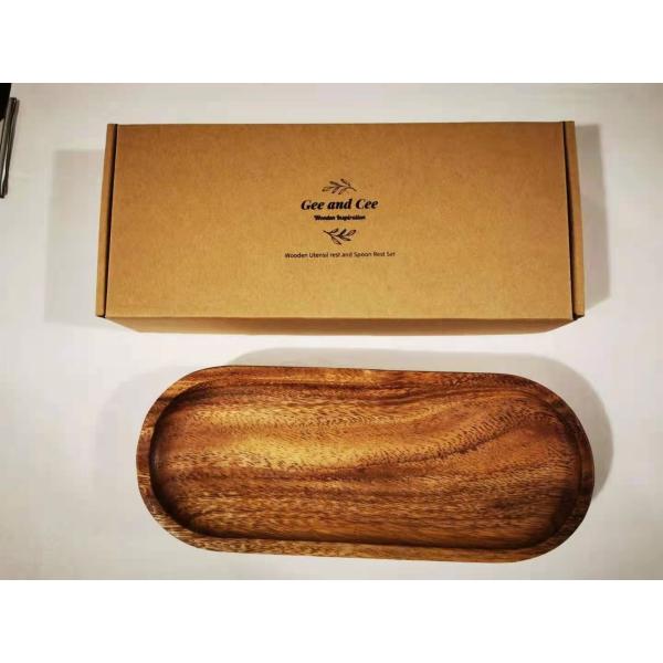 Quality Multipurpose Rectangular Wooden Plate 25cm Fashion Fruit Snack Dish Tray for sale